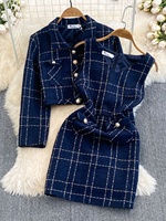 Ensembles Femme Style Nouvelle Mode Automne 2026 : Veste à Manches Longues et Robe Gilet Cintrée