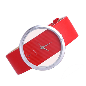 <span class=keywords><strong>Orologio</strong></span> da <span class=keywords><strong>donna</strong></span> al quarzo trasparente in pelle bianca alla moda - Product Image 1