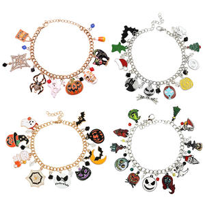 Nueva Pulsera de Dijes de Halloween de Aleación con Diseño de Calabaza Fantasma, a la Moda, Personalizable, para Regalo de Halloween, Envío Inmediato, Venta al por Mayor 2025 - Product Image 1