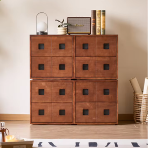 Mueble de Almacenamiento Lateral de Madera Sólida, Estilo Moderno de Mediados de Siglo, para el Hogar, Dormitorios, Salas de Estar y Bar - Product Image 1