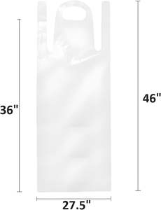 Delantales de plástico desechables, 27,5x46 pulgadas, Baberos impermeables para adultos que cocinan, artes y manualidades, tareas domésticas, pintura y salón - Product Image 2