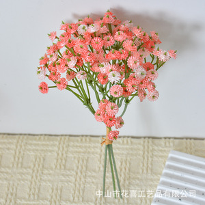 Bouquet de fleurs artificielles Gypsophile, tige unique en caoutchouc souple, décoration intérieure, accessoires de mariage - Product Image 3