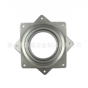 Roulette de meuble 4 pouces, carrée creuse, en fer galvanisé, avec support de plaque rotative et roulement lisse, pour base de présentoir, style industriel - Product Image 4
