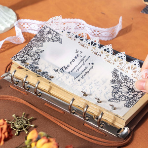 10 unids/pack Material papel flor y serie <span class=keywords><strong>Alice</strong></span> encaje ahueca hacia fuera diario Material de fuente decorativa - Product Image 4