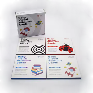 Presente recém-nascido Alto Contraste Flashcards Perfeito bebê Sensorial Cartões 4 Temas Baby Visual Cards - Product Image 1