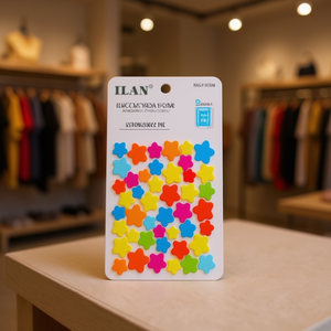 Etichetta adesiva Ilan a forma di stella 45 etichette 5 fogli 15x11 cm colorate per etichette di abbigliamento - Product Image 3