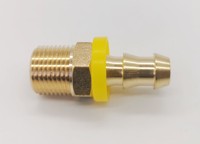 Raccords à barbillon hydrauliques à basse pression pour gaz inflammables, en laiton forgé, pour systèmes de freinage pneumatique, marque HT, 3/8" OD x 3/8"NPT