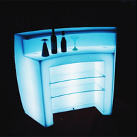 Tables de bar lumineuses LED intelligentes pour salon et mariage, comptoir de bar, meuble de restaurant, table de comptoir de bar lumineuse et incurvée