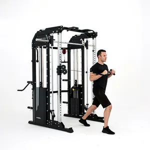 2022 Terbaru Semua Dalam Satu Pelatih Mesin Smith Rak Squat Bersertifikasi Gym Kebugaran Pull UP Peralatan Latihan