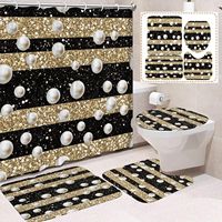 Rideau de douche en polyester à motif mosaïque bleue, rideau de salle de bain personnalisé imprimé numériquement, durable, OEM ODM