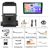 Cadre d'autoradio Android Podofo Double Din 9 ''4 + 64G sans fil Carplay Android Auto pour Ford Taurus 2011-2016 IPS DSP GPS RDS WIFI
