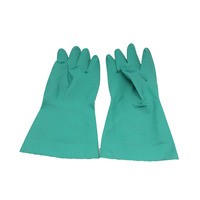 Gants en nitrile de qualité supérieure, doublés de coton, verts, en vrac, pour la construction, l'aménagement paysager, le ménage