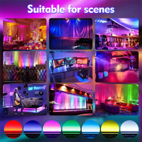 Projecteur mural COB RGBW 18x3W 4-en-1, Stroboscope LED DJ Bar à contrôle sonore DMX avec rouge et bleu | YSH