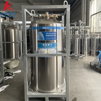 Réservoir de Dewar liquide industriel 450L Co2 Oxygen Lox Gaz cryogénique soudé Cylindre thermo-isolant Réservoir de stockage d'azote Dewar
