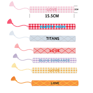 Thời Trang Biểu Tượng Tùy Chỉnh Thêu Tình Bạn Bện Vòng Đeo Tay Có Thể Điều Chỉnh Dệt Tua Màu Cam Và Màu Xanh Lá Cây Vòng Đeo Tay - Product Image 6