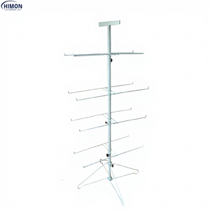 Expositor de pie giratorio con alambre para colgar pantuflas y sandalias de mujer - Product Image 1