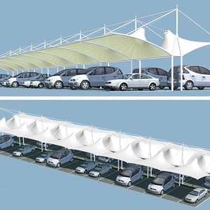 工厂价格Pvdf涂层膜结构车棚盖帐篷停车场遮阳帐篷 - Product Image 1