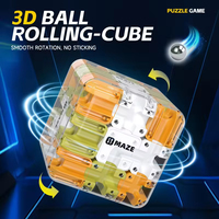 Cube de labyrinthe à billes roulantes 3D éducatif, grand puzzle de labyrinthe, casse-tête éducatif, jouet de logique, jeu de labyrinthe à billes pour enfants