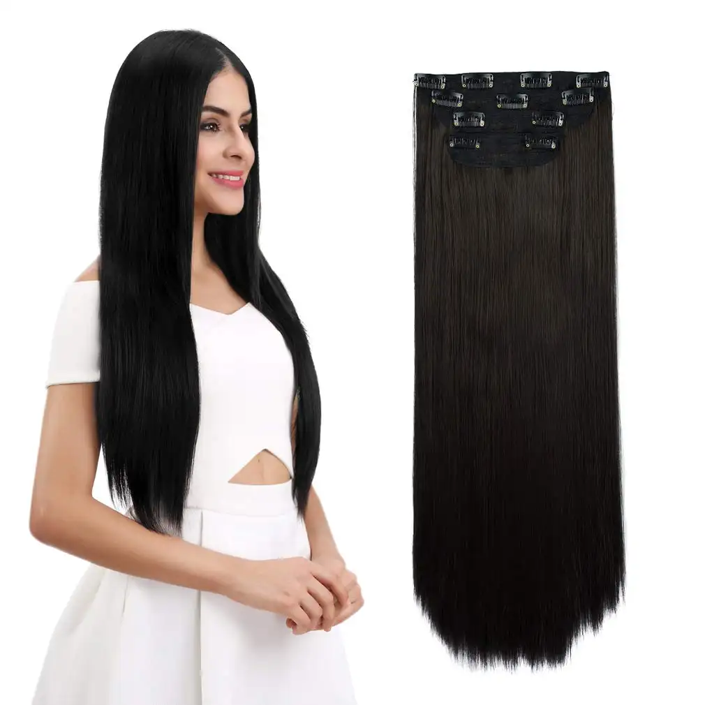 Uniky Hoge Kwaliteit Full Color Remy Human Hair Product Groothandel Clip In 100% Human Hair Extensions Clip In Virgin Haar leveranciers