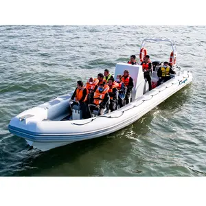 Liya rib boat 10m alluminio barca 33t fuoribordo due motori Orca hypalon gommone per lavoro di pattuglia
