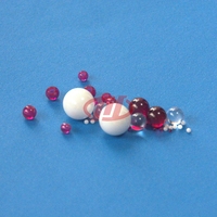 Billes de rubis synthétiques Chuanyi de bonne qualité, 2 mm de diamètre, trou percé, surface lisse, perles de rubis de qualité G3
