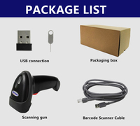 Escáner de código de barras láser Honeywell personalizado, interfaz USB, lector CMOS de código 2D inalámbrico, escáner de código de barras de código QR automático de mano