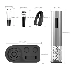Mysticlejoy - Juego de abridor de botellas eléctrico recargable con batería de litio y cuchillo para papel de aluminio, para uso doméstico y exterior - Product Image 1