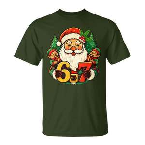 T-shirt de Noël 67 Santa Meme Gen Alpha Slang, cadeau de vacances pour hommes et femmes, taille unisexe, Small Medium Large XL XXL - Product Image 1