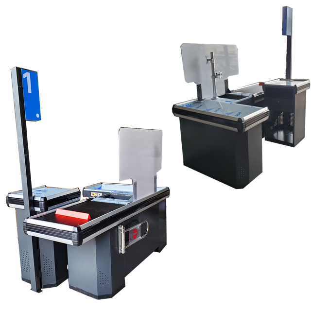 Electric Customized Size Cash Counter for Small Shop Supermarket Convenience Stores