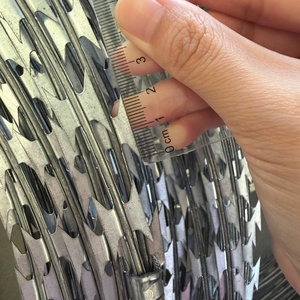 Alambre de púas espiral de acero inoxidable, <span class=keywords><strong>doble</strong></span> espiral, tipo <span class=keywords><strong>concertina</strong></span>, para defensa de fronteras - Product Image 1