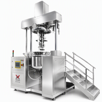 Homogénéisateur-mélangeur-émulsifiant sous vide 200L, type fixe, machine de fabrication de cosmétiques pour crème visage et produits de soin de la peau XINYOU