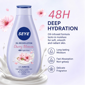 Lotion hydratante à l'huile de cerisier infusée <span class=keywords><strong>48H</strong></span> avec huile de jojoba, absorption rapide et déodorante, hydratante, parfum délicieux - Product Image 2