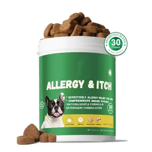 プライベートブランドの効果的な犬用かゆみ止めサプリメント、アストラガルス根のソフトチュウ（アレルギー対応） - Product Image 1