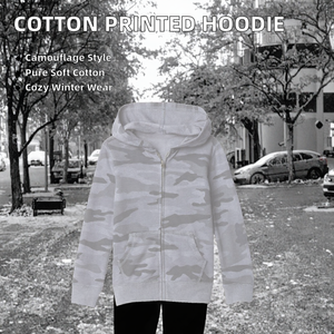 Sweat à capuche camouflage personnalisé imprimé sur toute la surface, en molleton 100% coton, streetwear camouflage, sweat à capuche zippé pour homme - Product Image 2