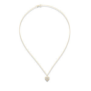 Collar con colgante de Holozircon en forma de corazón de plata 925 único y exquisito de Gemnel - Product Image 5