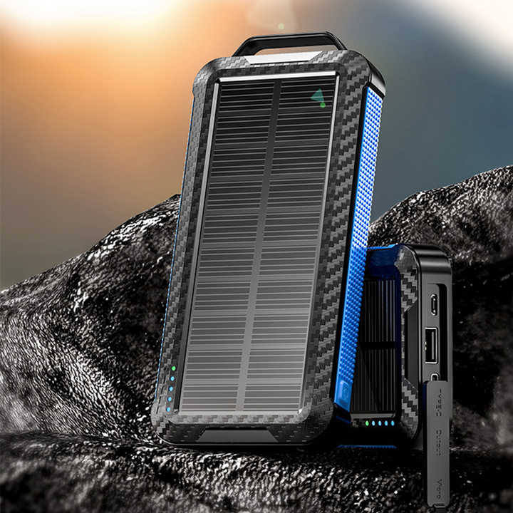 Best Selling Items Outdoor Waterproof Portable Solar Energy Power Bank Fast Charging Power Bank With Cable