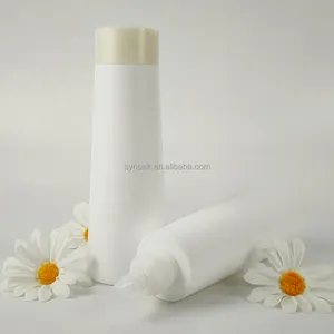 300ml HDPE White Plastic Lotion Jar Bottle Soft Touch With Pump Seal Screen Printing For Shampoo Liquid Flid Cap