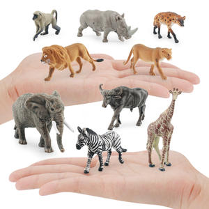 Lelewu simula modelli animali del sud zebra maculata iena rinoceronte bianco babbuino bufalo africano elefante decoratio - Product Image 4