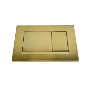 Switch Control Plate Toilet Push Button Gold Flush Mount Panel Light Concealed Cistern Press Panel