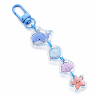 Porte-clés en acrylique facile à utiliser, personnalisable et portable, avec de jolis charms de style anime et finition en résine époxy.