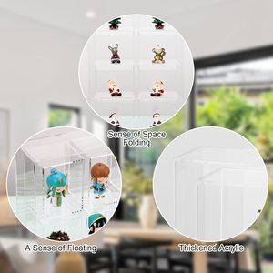 Acrylic Máy tính để bàn tổ chức rõ ràng Acrylic hiển thị trường hợp hành động con số Anime figurine mini đồ chơi 8 lưới bộ sưu tập hộp hiển thị - Product Image 6