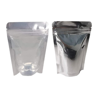 Sac en aluminium refermable avec fermeture éclair argentée personnalisé, résistant à l'humidité, pour l'emballage des aliments pour animaux de compagnie