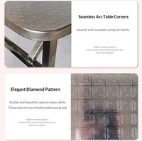 Table de restaurant pliable, design moderne en métal carré, style antique, portable, gain de place, mobilier commercial