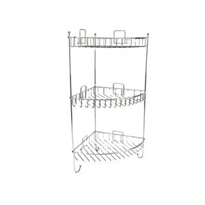 Muy bien <span class=keywords><strong>de</strong></span> estilo <span class=keywords><strong>de</strong></span> 3 niveles <span class=keywords><strong>de</strong></span> almacenamiento permanente esquina estante <span class=keywords><strong>de</strong></span> <span class=keywords><strong>metal</strong></span> en el cuarto <span class=keywords><strong>de</strong></span> <span class=keywords><strong>baño</strong></span> - Product Image 1