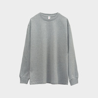 Unisex Heavy 100% Baumwolle T-Shirt Langarm Plain Blank Design Benutzer definierte Logo Stickerei Unisex Overs ized Fit für Männer und Frauen