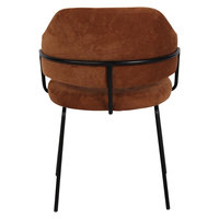 Chaise de banquet élégante et ergonomique en tissu marron rembourré avec pieds en métal, fabriquée en Chine