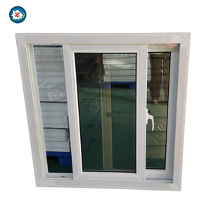 Trắng PVC Bão Tác Động Cửa Sổ Trượt Giá Đôi Tráng Men Upvc Cửa Sổ Trượt - Product Image 5