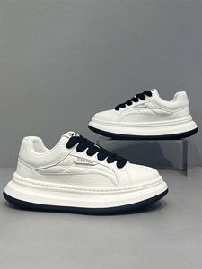 Petites <span class=keywords><strong>chaussures</strong></span> blanches tendance, décontractées et originales, nouvelle collection automne, à lacets, rehaussantes, à semelle épaisse en tissu - Product Image 4