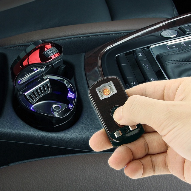 Electrical Ashtray Electric Ashtray Car Vehicle Truck China Factory OEM Customized Auto Smokeless Lighter Ashtray for Car