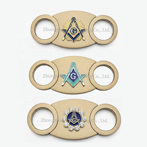 批发接受定制徽标共济会俱乐部礼品雪茄刀共济会徽标雪茄刀雪茄刀定制品牌礼盒 - Product Image 2